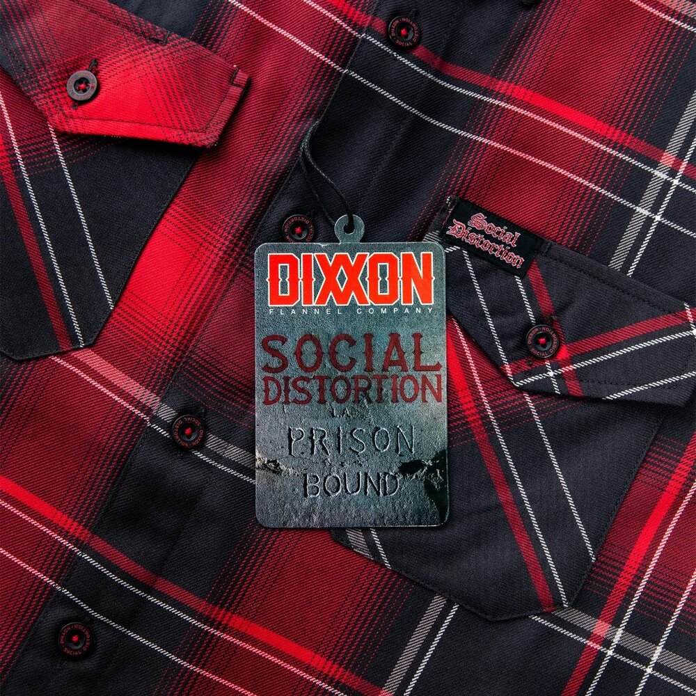 DIXXON x SOCIAL DISTORTION PRISON BOUND Collab Flannel Shirt - Men's XL Tall - Picture 4 of 12